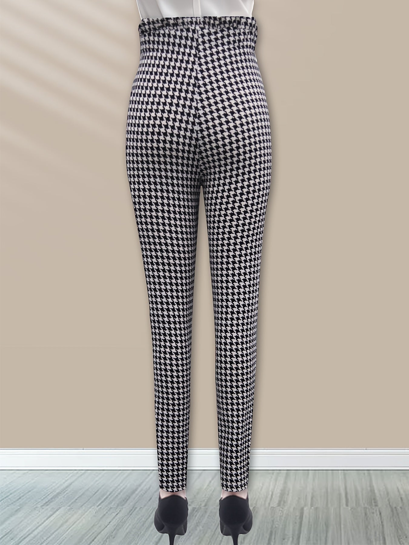 Plaid Print Tie Waist Pants for Women