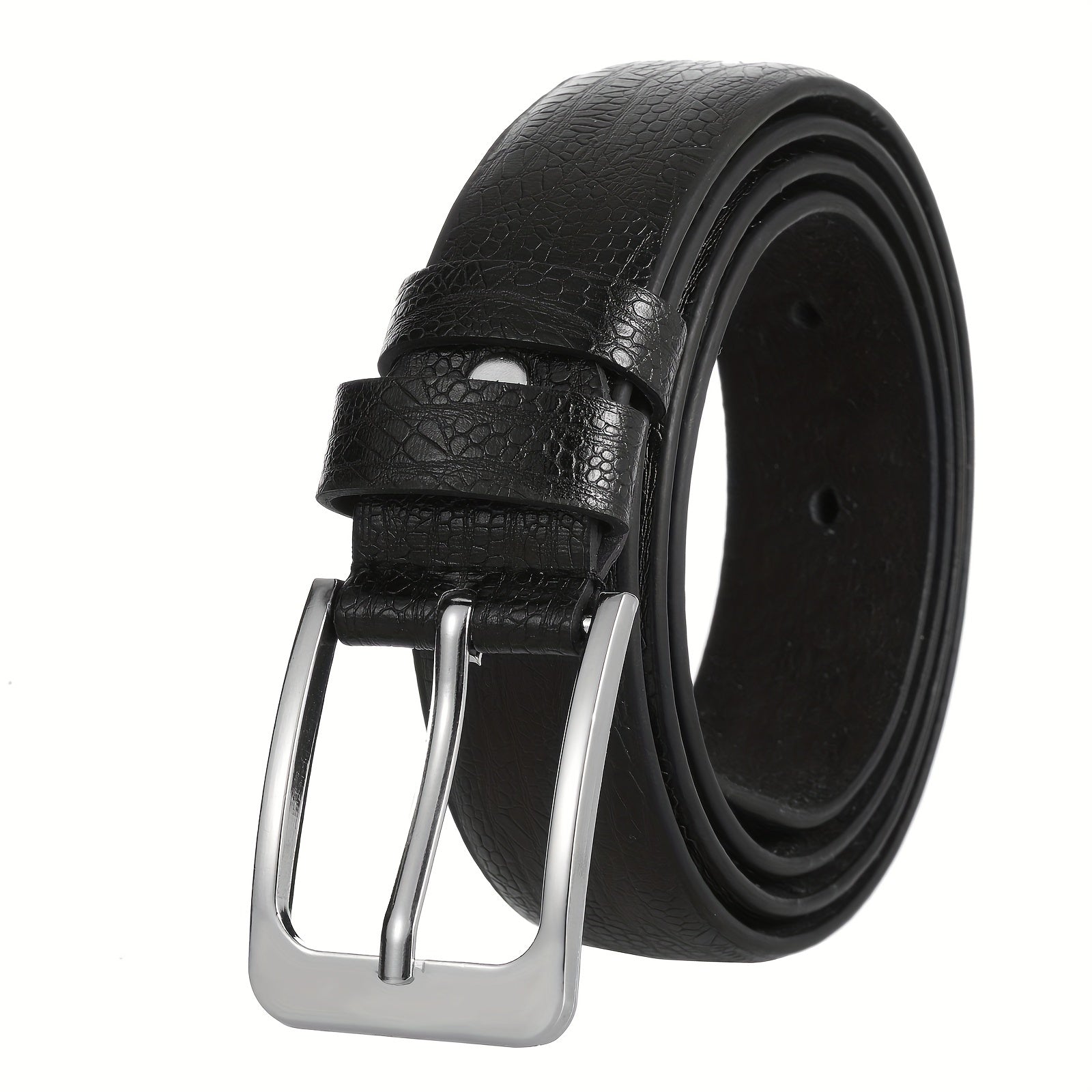Men's Cut Edge Belt PU Leather Complex Patterns Belt