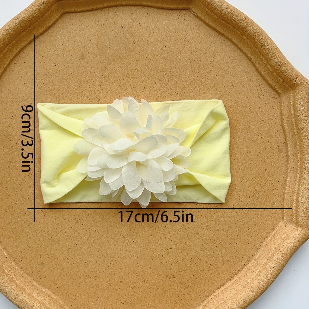 3pcs Flower Headbands Wide Hair Accessories for Baby Girls