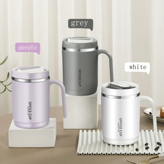 Large Capacity Stainless Steel Water Cup With Cover And Straw