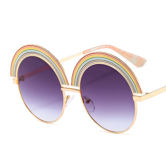 Rainbow Frame Sunglasses with Colorful Lenses