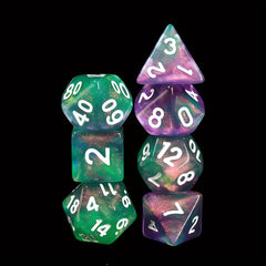 7-Piece Glitter Dice Set for RPG & Tabletop Games