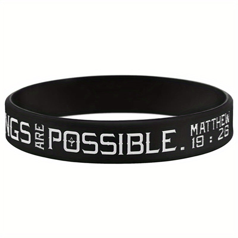 Women's Inspirational Baseball Silicone Bracelet - Motivational Wristband