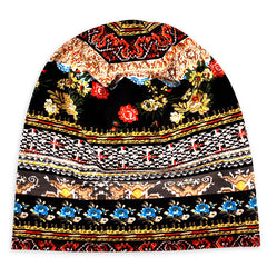 Retro Style Floral Printed Sun Hat Headwrap