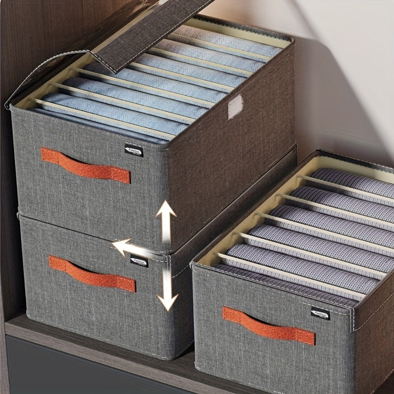 Foldable Storage Box for Wardrobe Clothes Container Grids Bag
