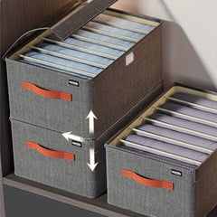 Foldable Storage Box for Wardrobe Clothes Container Grids Bag