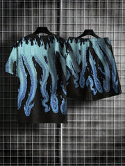 Men's Snake Print T-shirt & Shorts Set for Summer