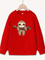Cartoon Monkey Pattern Smart Sweatshirt For Girls