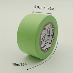 2pcs Green Paint Washi Tape 1.96in x 59ft - Surface Protection, Easy Removal