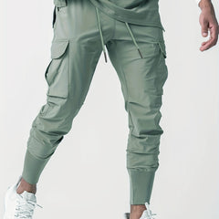 Spring Men's Outdoor Trousers Quick drying Breathable Elastic Fitness Beam Foot