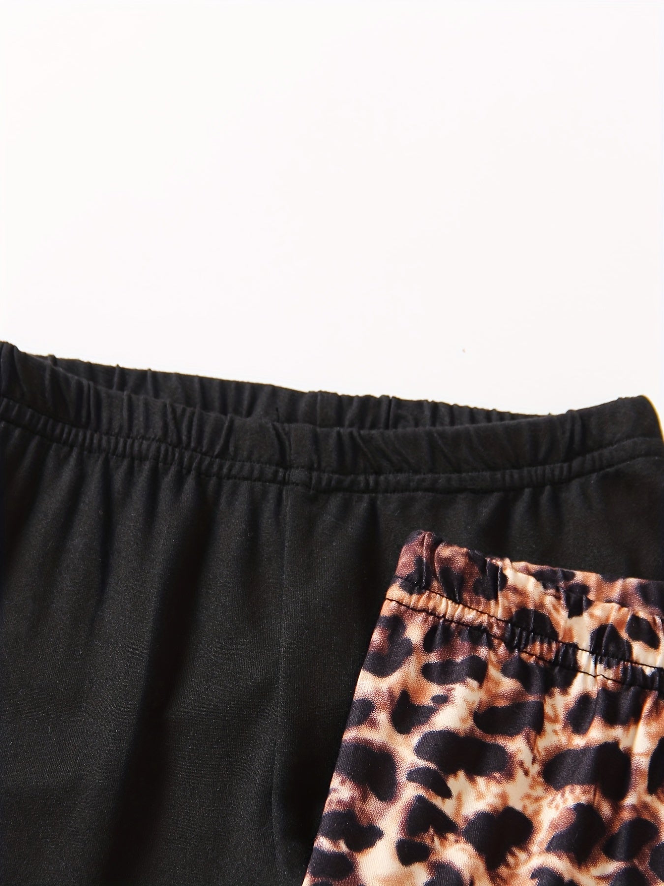 Girl's High Waisted Leopard Legging Set