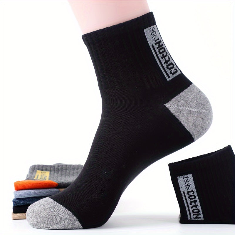 6 Pairs Men's Sports Socks Short Crew Deodorant Breathable Outdoor Socks