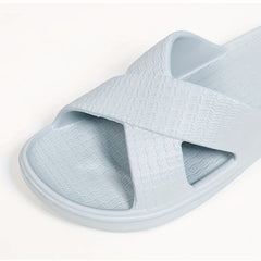 Women's Criss Cross Slides Soft Home Shoes