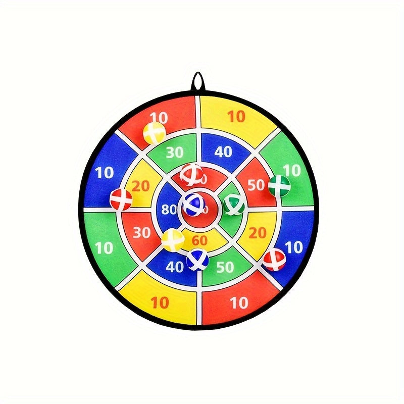 Kids Dart Board Set with 12 Sticky Balls - Fun Indoor Outdoor Party Game