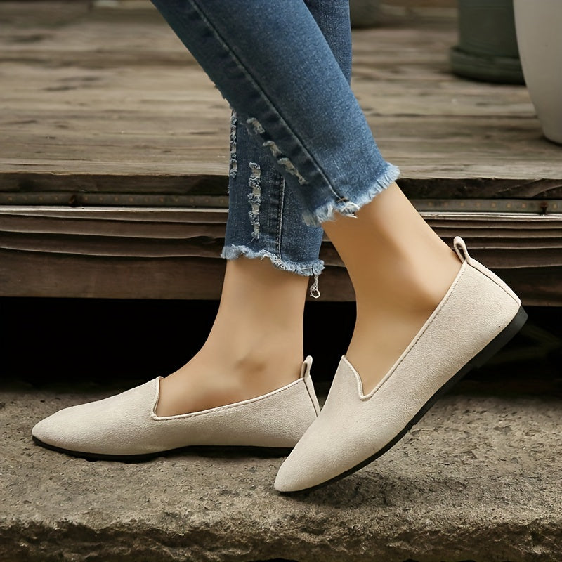 Women's Pointed Toe Ballet Shoes Lightweight Walking Flat Shoes