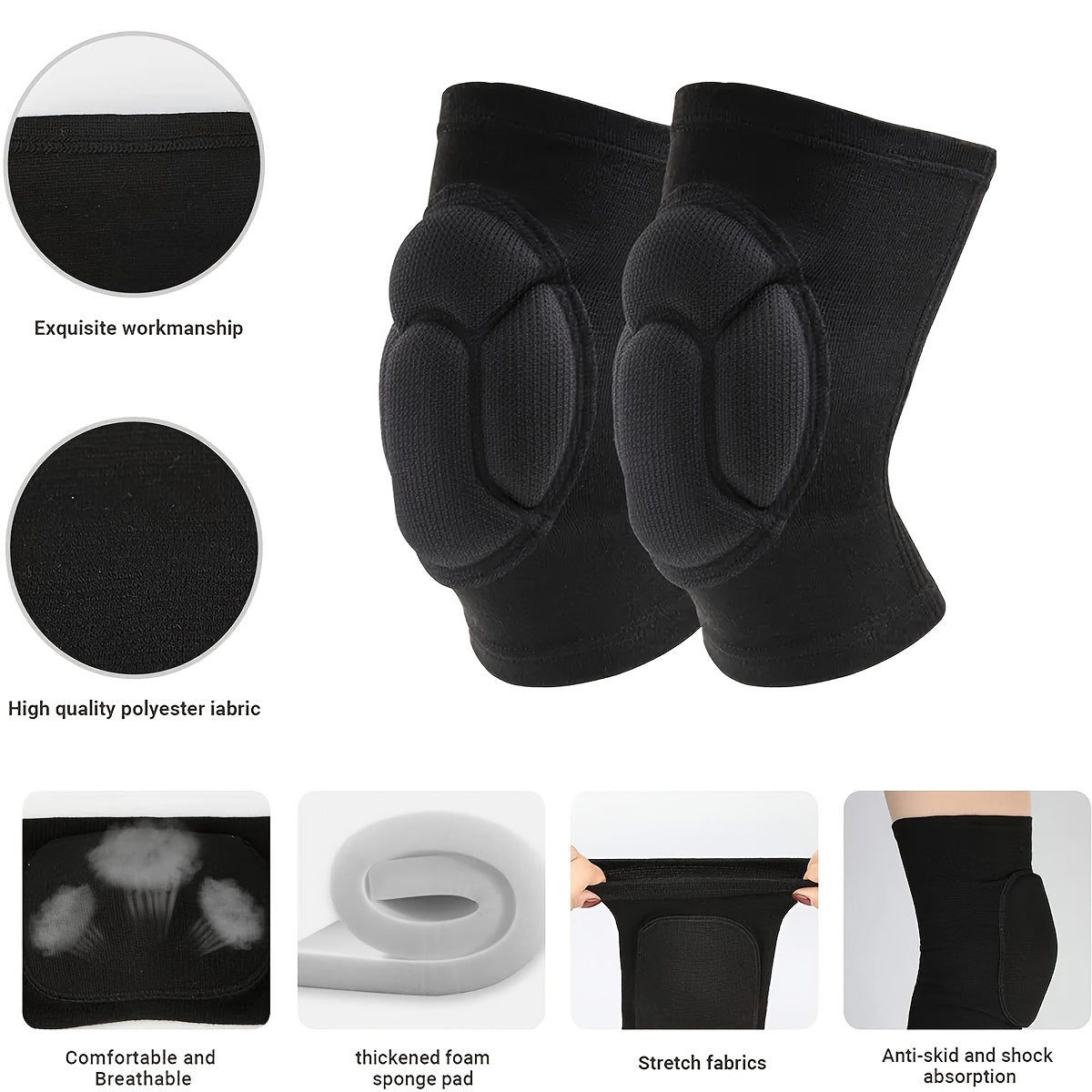 Protective Knee Pads Thick Sponge Guards