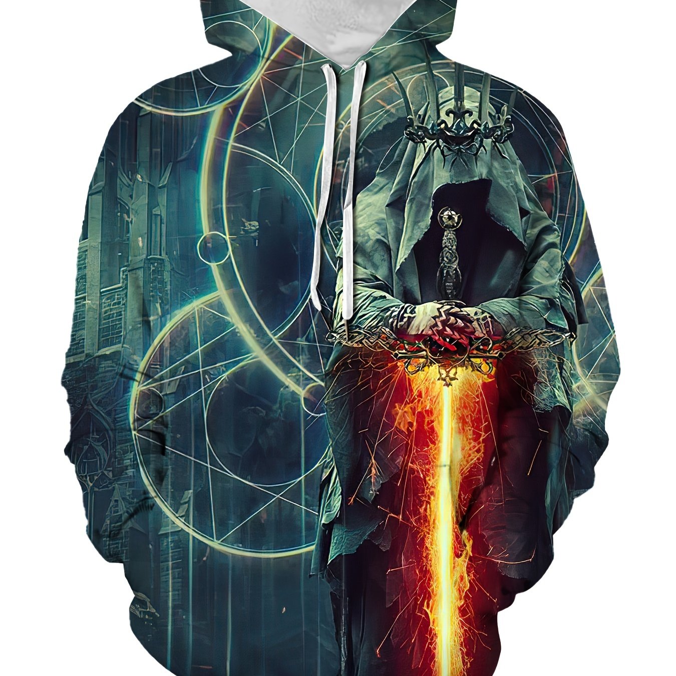 Men's Casual The Reaper Pattern Hooded Sweatshirt 3D Print Sports Hoodie
