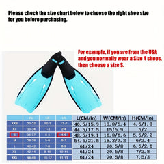 Men's Non Slip Snorkeling Fins - Soft & Comfortable Swim Fins