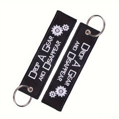 Motorcycle Key Chain Drop A Gear Embroidery Key Tag