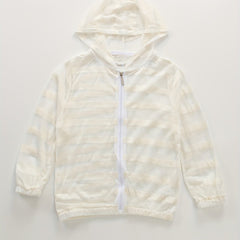 Summer Children's Striped Round Tie Hooded Sunscreen Cardigan