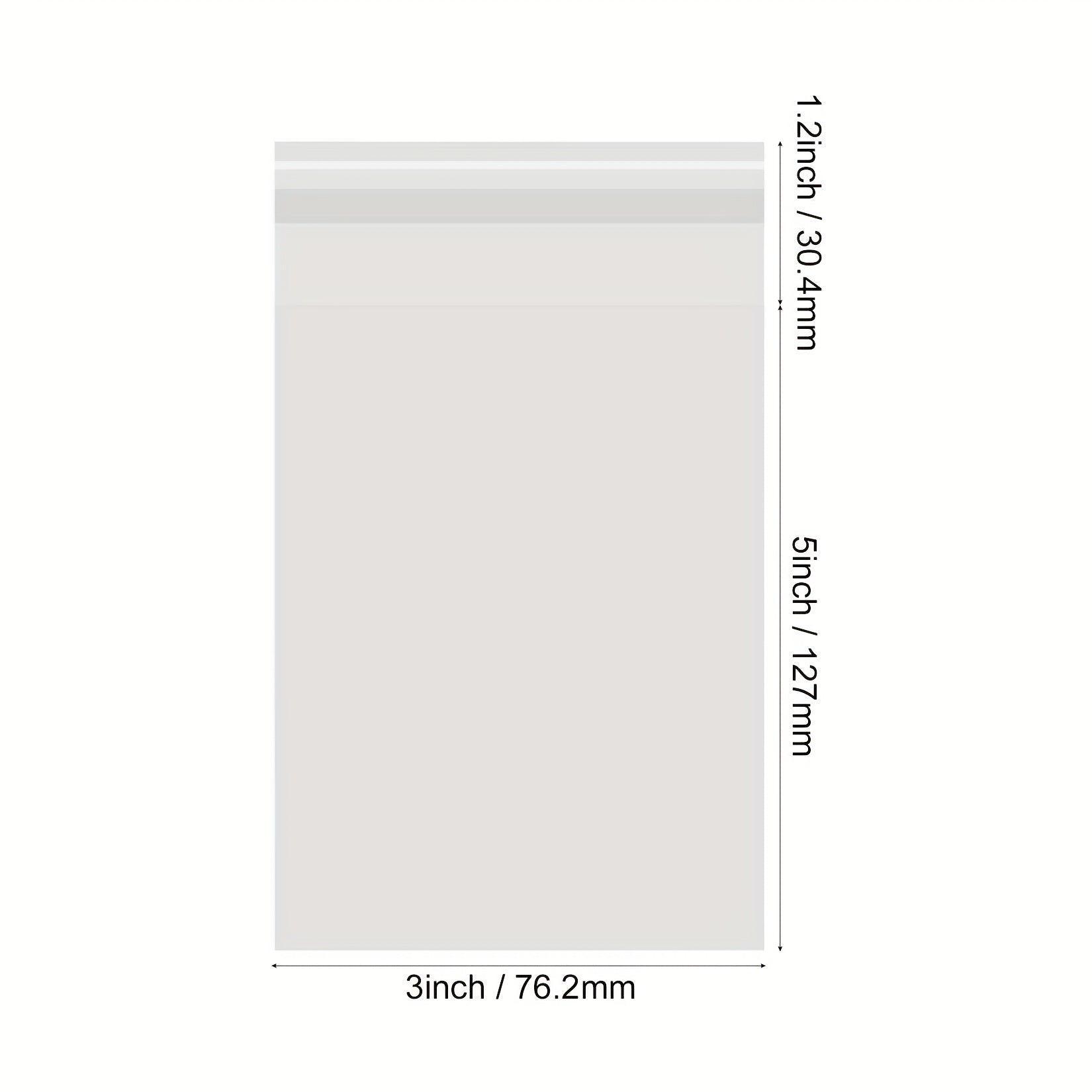 100 Clear Resealable Cellophane Bags for Cookies Candy Self Sealing