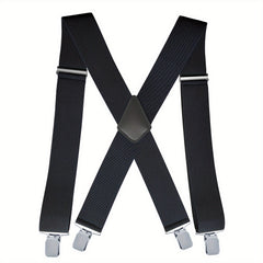 Men's Vintage Elastic Suspenders Braces X Shape Adjustable