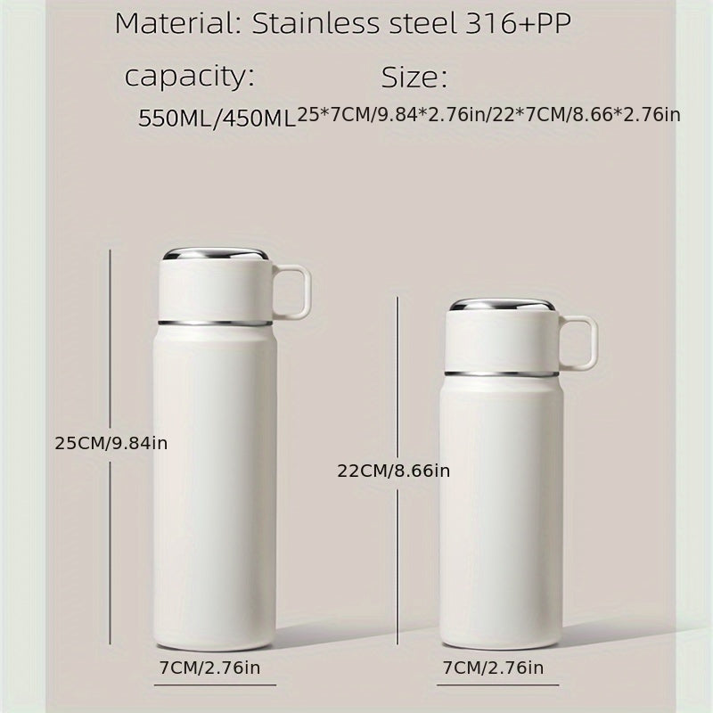 Portable 316 Stainless Steel Water Bottle 22oz Vacuum Water Cup