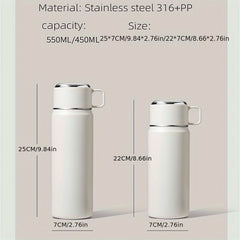 Portable 316 Stainless Steel Water Bottle 22oz Vacuum Water Cup