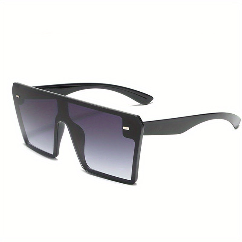 Men's Large Frame Sunglasses Colorful One-piece Casual Eyewear