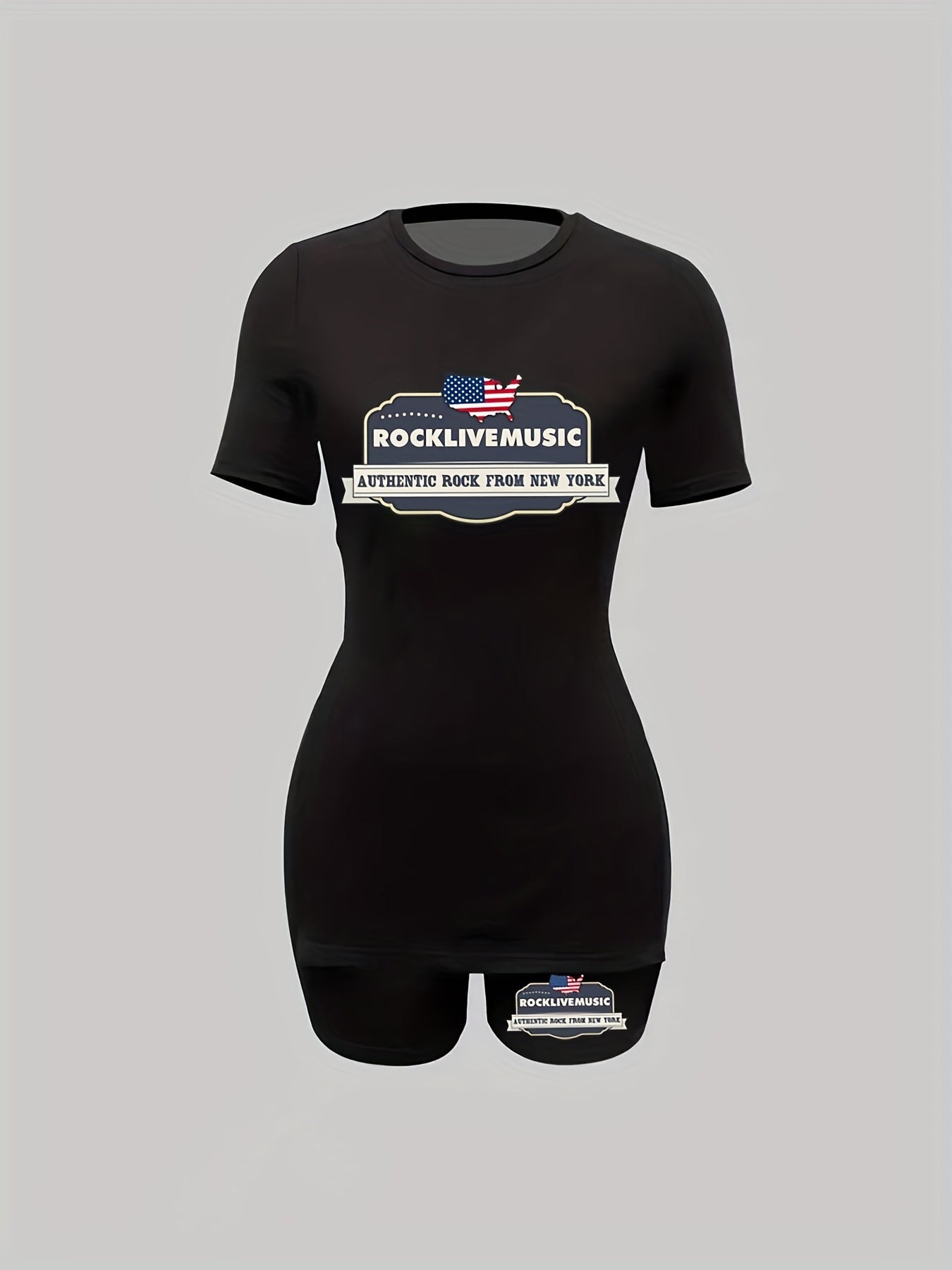T-shirt & Shorts Set Casual Outfit Spring Summer Women's Clothing
