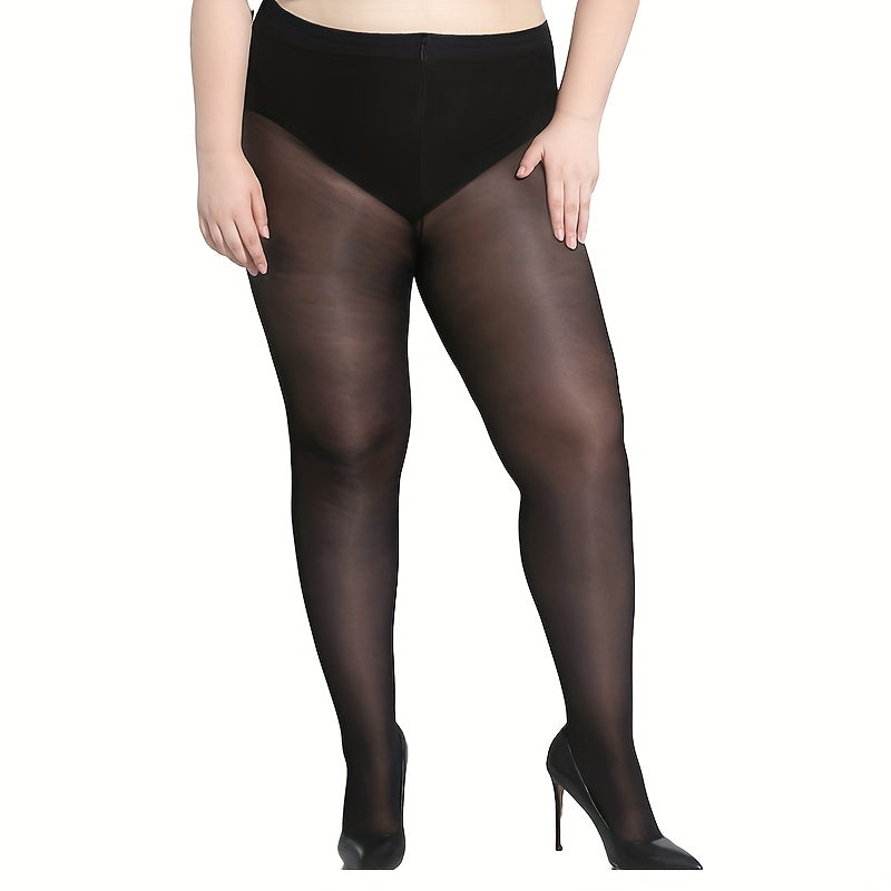 Solid High Waist Tights for Daily Wear