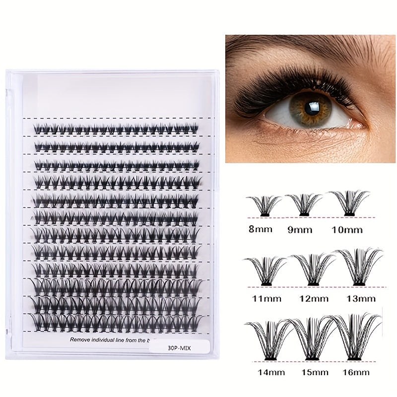 180 Pcs Mixed Lash Clusters 9 Rows DIY Eyelashes Extensions