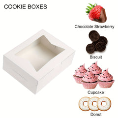 36pcs Cookie Boxes with Windows for Gift, Pastries, Desserts