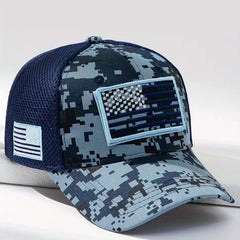Camouflage Trucker Hat Flag Embroidery Baseball Cap Patriotic Dad Hats