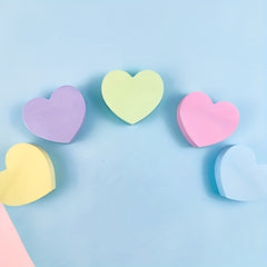 5pcs Heart Sticky Notes, 600 Total Pages