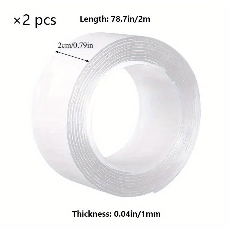 Clear Heavy Duty Double Sided Adhesive Tape Multipurpose Reusable & Removable