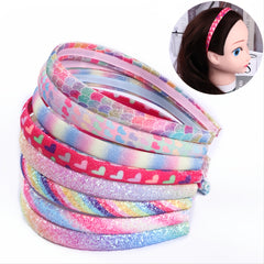 Glitter Thin Headbands for Girls Sparkly No Slip Hairbands