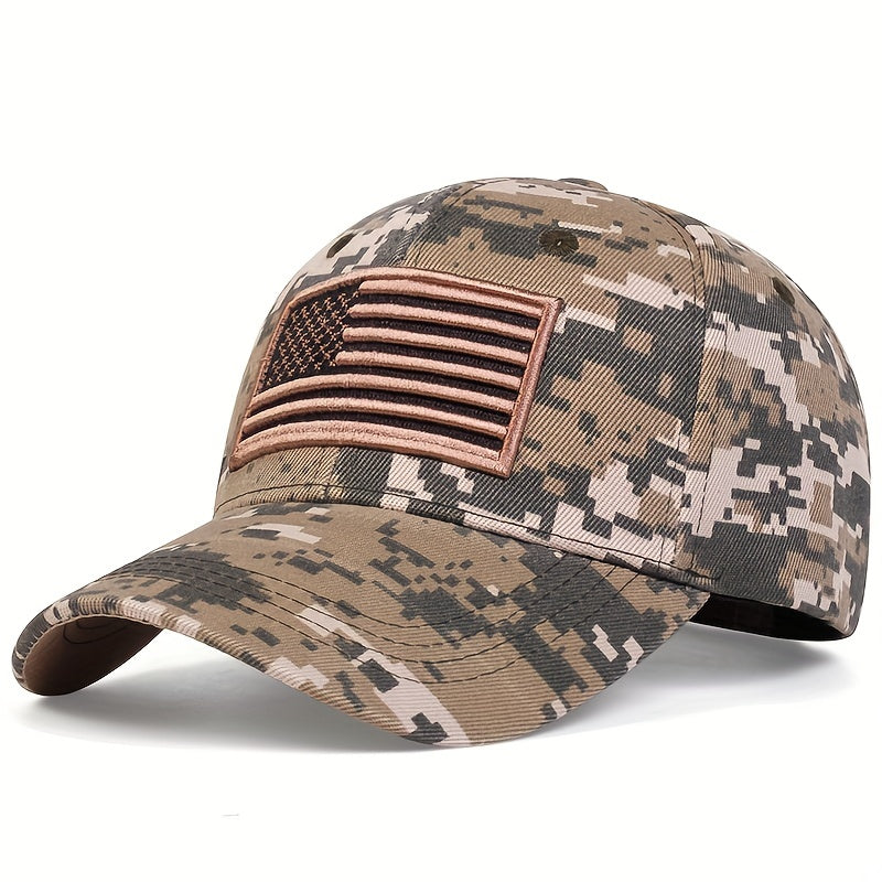 Men's Camo American Flag Baseball Cap
