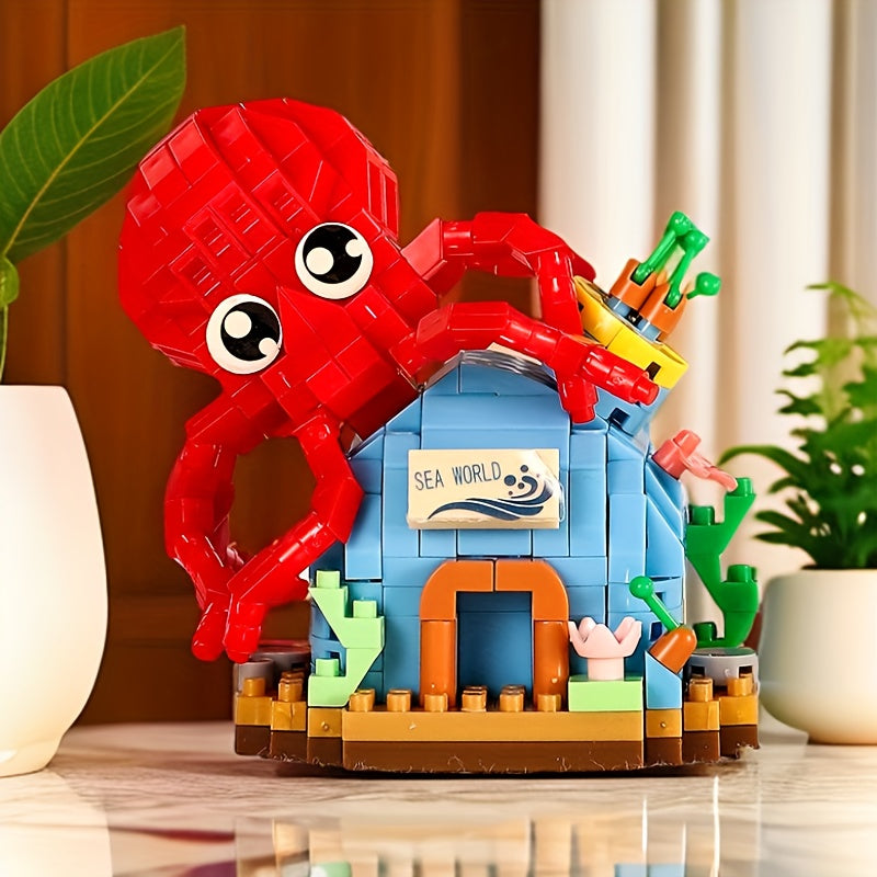 Micro Bead Building Blocks Octopus Marine Animal DIY Educational Toy