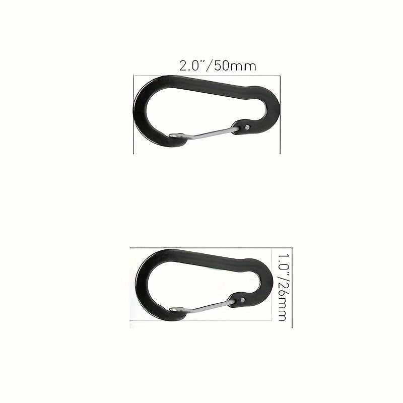 6pcs Aluminum Alloy Buckles Quick Release Carabiner for Camping