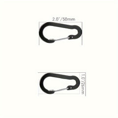 6pcs Aluminum Alloy Buckles Quick Release Carabiner for Camping