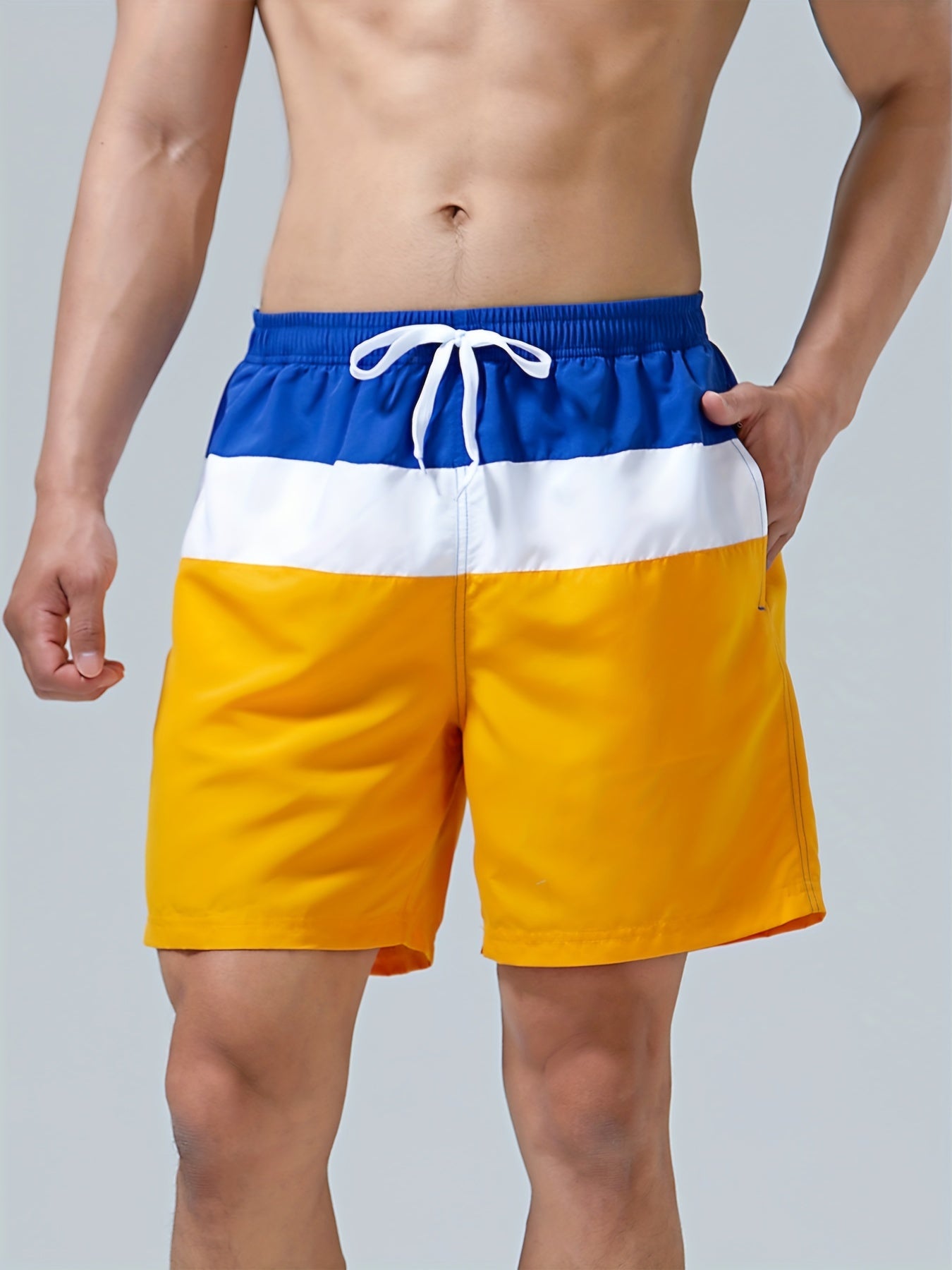 Men's Casual Block Shorts for Summer