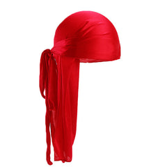 Silky Durag For Women Men Bandana Long tailed Hip hop Pirate Hat