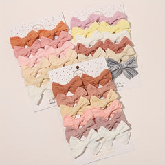 12pcs Baby Girls Bowknot Hair Clips for Travel & Everyday Wear