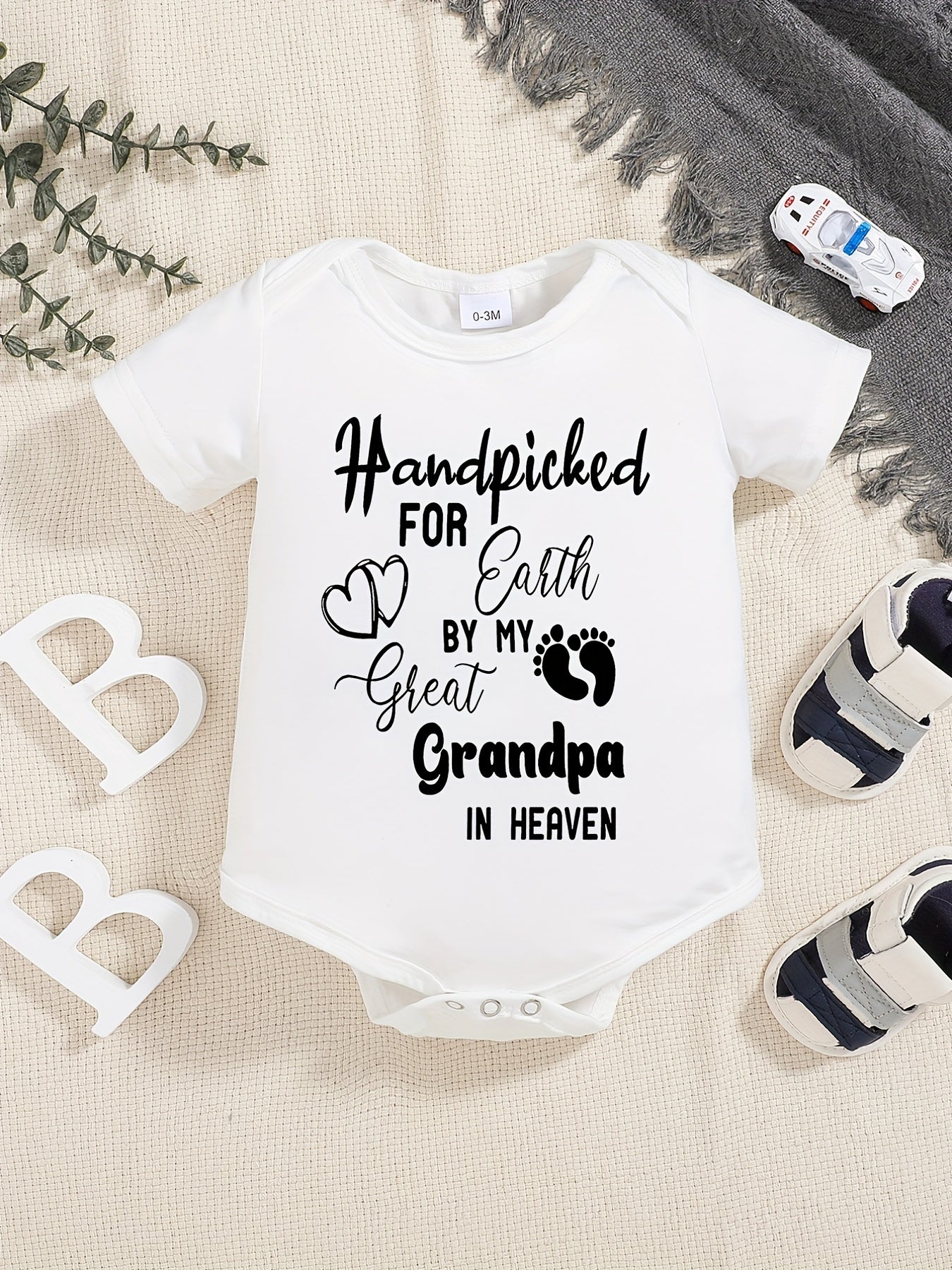 Baby Hand Picked For Earth By Great Grandpa In Heaven Onesie