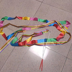 Rainbow Streamer Rhythmic Gymnastics Ribbon Dance Ribbon Wands On Sticks