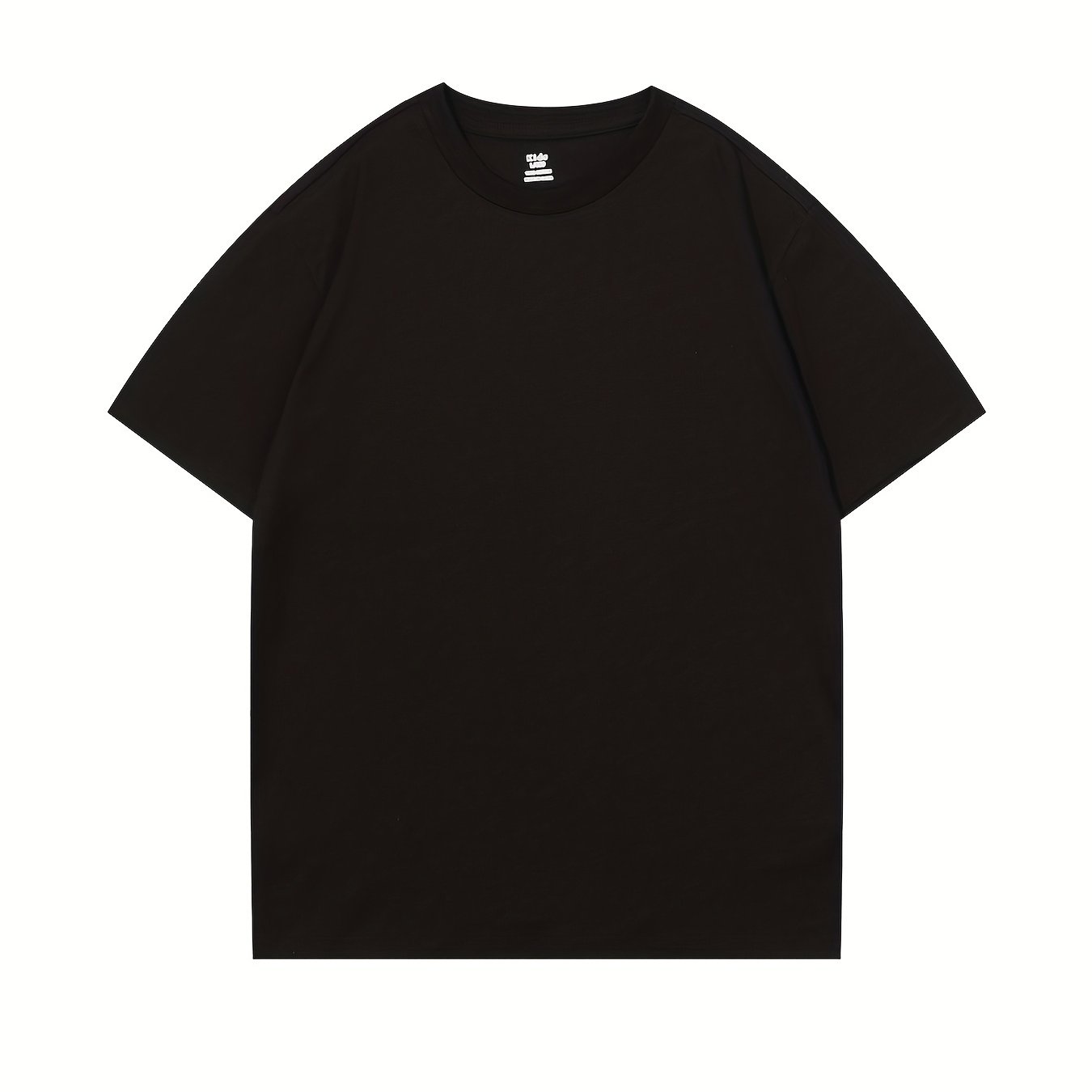 Kids Plain Cotton T Shirt Breathable Short Sleeve Top Boys Girls