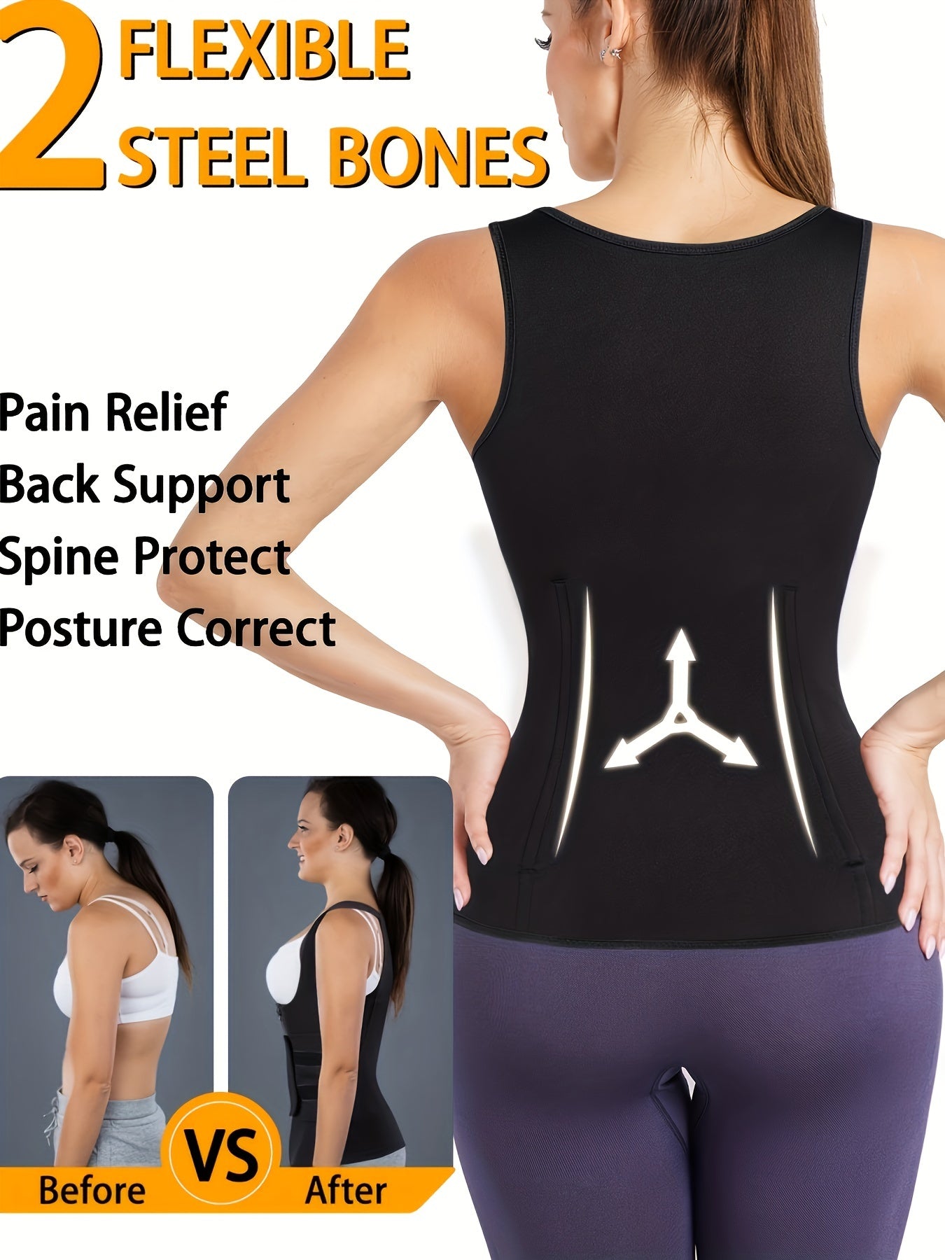 Shaping Tank Top Waist Trainer Tummy Control Open Bust Top