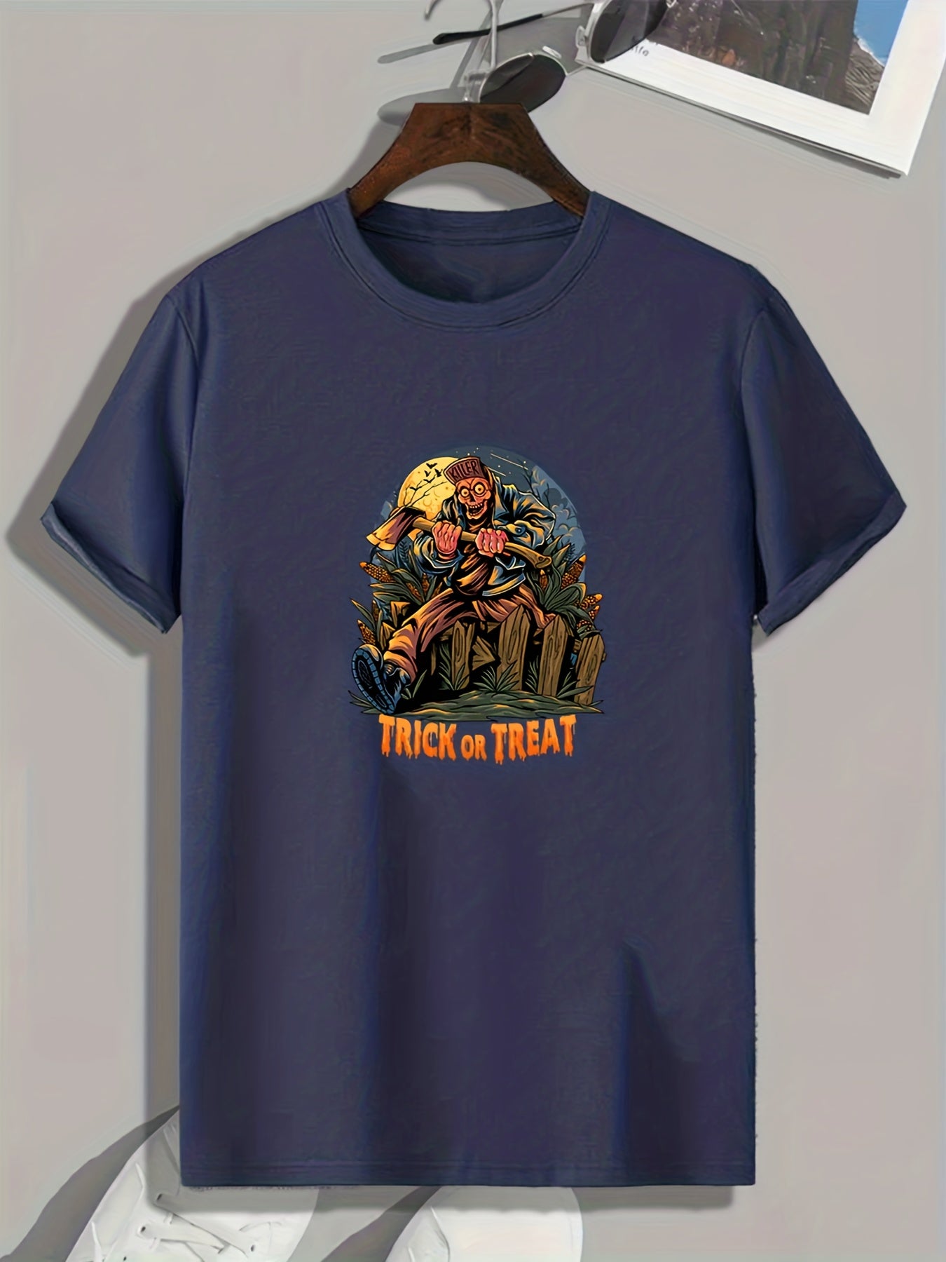 Zombie Pattern T-shirt Men's Casual Tee Summer Gift
