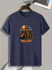 Zombie Pattern T-shirt Men's Casual Tee Summer Gift